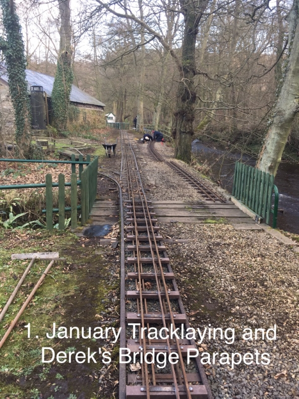 January Track Laying and Derek's bridge Parapets.