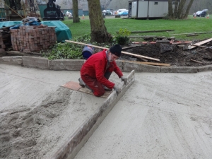 Screeding to the new levels