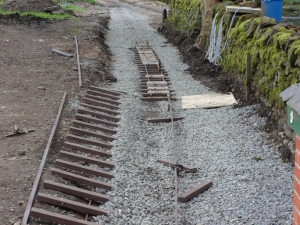 Setting up the curve from the carriage shed to the loop