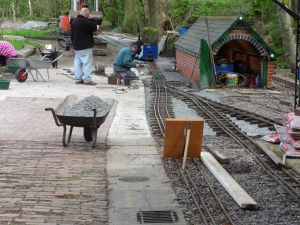 The station track relaid, now we can run again