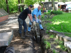 Pete and Chris set a kerb