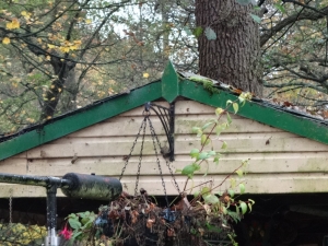 The station gable before Keith gets to work on it.