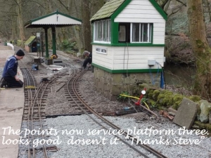 The points now serve platform 3, looks good doesn't it! Thanks Steve.