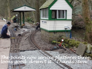 The points now serve platform 3, looks good doesn't it! Thanks Steve.