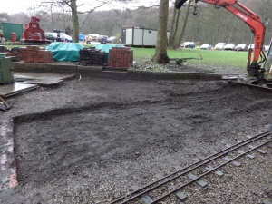 Digging out for the block paving