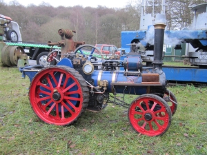 Traction engine has full head of steam.