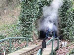 A steamy exit from the tunnel.