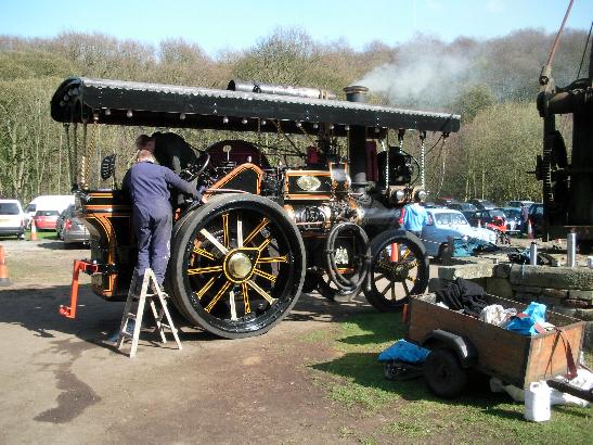The Fowler showman's engine makes its maiden appearance at Top Forge