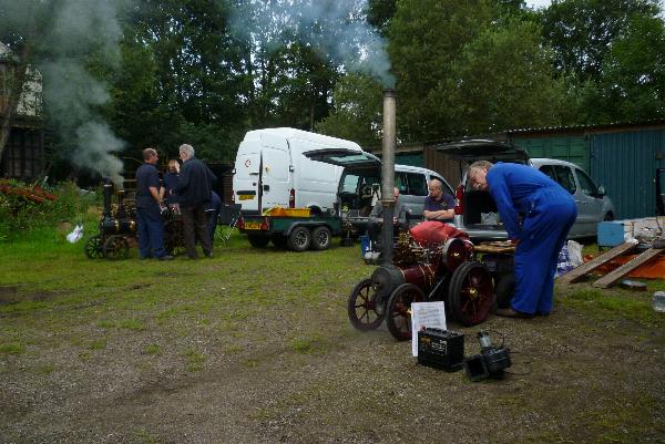Getting ready for the day's running. Can you smell those bacon butties?.